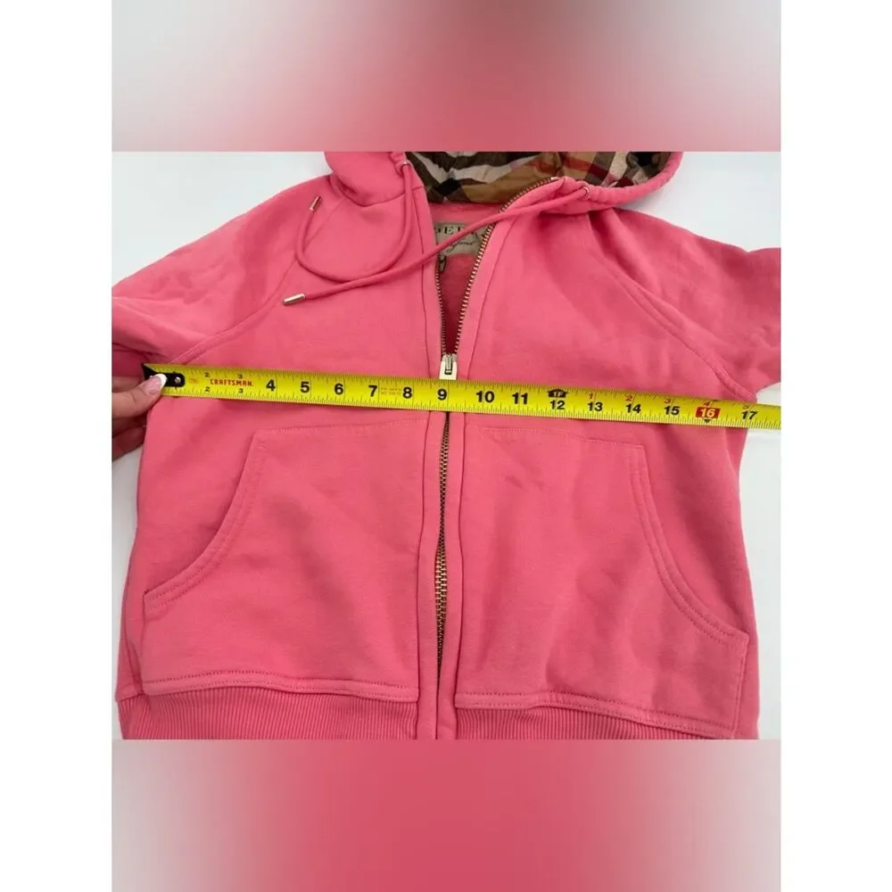 Burberry Pink Zip-Up Hoodie Kids Size XS